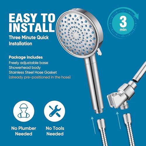 Miniatura de Regadera Filtrada Cobbe Alta Presión con Ducha de Mano, 7 Modos y Filtros para Agua Dura 9