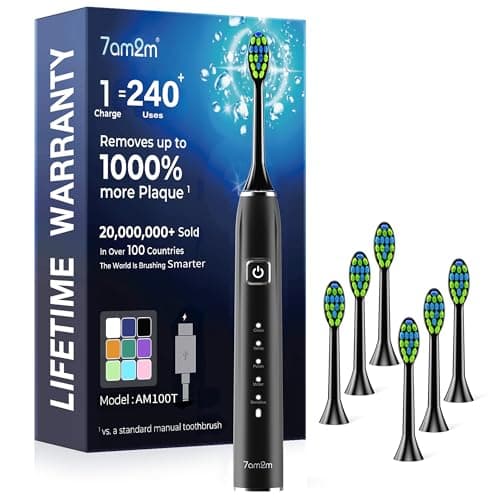 7AM2M Sonic Electric Toothbrush for Adults,Type-C Charging Run for 120 Days