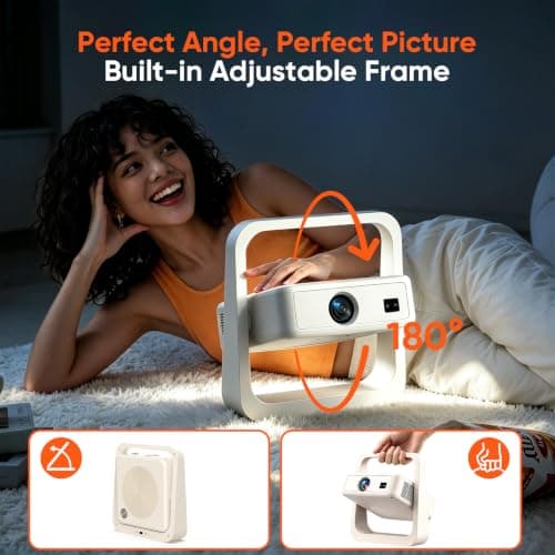 PANSEBA Official Google TV Smart Projector with Stand, Movie Projector