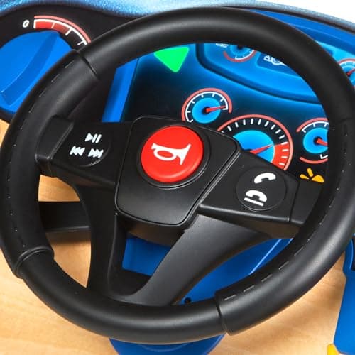 Melissa & Doug Vroom & Zoom, Interactive Wooden Dashboard, Racing Car Steering Wheel Toy, Lights & Sounds, Preschool Learning Toys for Girls & Boys 3+ - FSC Certified thumbnail 8