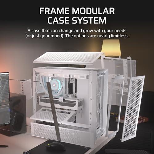 CORSAIR 4000D RS Frame Modular High Airflow Mid-Tower PC Case – 3X CORSAIR RS Fans – InfiniRail™ Fan Mounting System – Fits Multiple 360mm Radiators – Reverse Connector Motherboard thumbnail 4