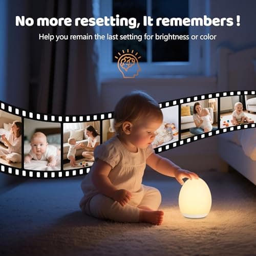 MediAcous Night Light for Kids, 7 Colors Changing Egg Light for Nursery thumbnail 8
