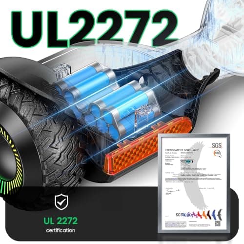 Gyroor G13 All-Terrain Hoverboard with Bluetooth & LED Lights Gift,Black