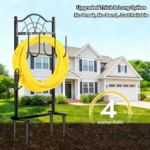 Shomextol Hose Holder,100ft Capacity Garden Hose holder,Fence Style