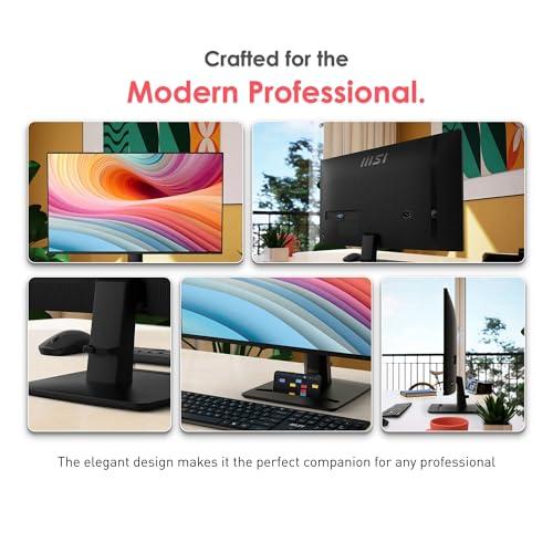 msi PRO MP275 E2 27-inch IPS 1920 x 1080 (FHD) Gaming Office Monitor, 120Hz, Free-Synch, HDMI, DisplayPort, VGA Port, VESA Mountable, Tilt, Speaker, 4-Side Slim Bezel 1ms, Black thumbnail 8