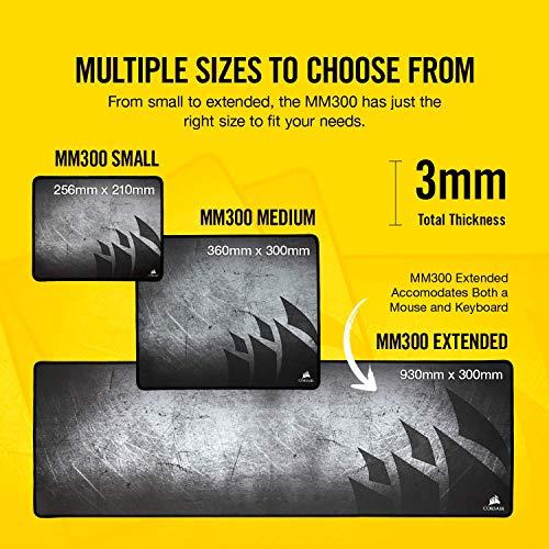 Corsair MM300 - Anti-Fray Cloth Gaming Mouse Pad - High-Performance Mouse Pad Optimized for Gaming Sensors - Designed for Maximum Control - Extended, Multi Color thumbnail 6