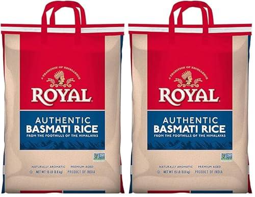 Authentic Royal Basmati White Rice, 15 lbs (Pack of 2)