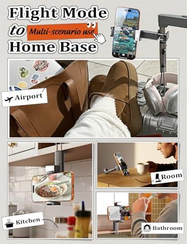 LISEN Airplane Travel Essentials, Cruise Ship Essentials 2026 for Women Men Phone Holder Mount (LED) Airplane Gadgets for Men Women Long Flight Travel Accessories Photographic Ligh thumbnail 6