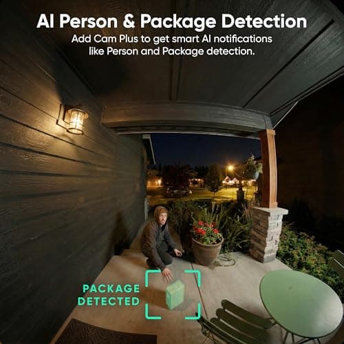 Wyze Battery Video Doorbell Wireless Camera, 1536x1536 HD+ with Color Night Vision, 2-Way Audio, 1:1 Head-to-Toe View, Person/Vehicle/Package Monitor, Wire-Free/Wired Option, 1 Min thumbnail 5