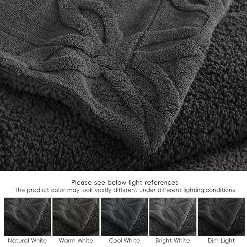 Cobija Sherpa Suave PHF | 510GSM, No Suelta Pelusa, Tamaño Queen (60" x 80")