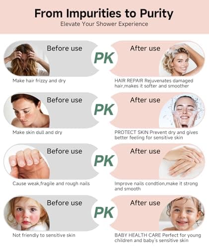 SunCleanse Filtered Shower Head with Handheld, 9-Spray Setting Detachable Showerhead with Filters, Shower Head for Hard Water - Filtered Chlorine, Improve Skin and Hair Texture, Ch