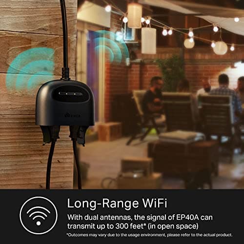 Kasa Apple HomeKit Outdoor Smart Plug, 2 Sockets, IP64 Weather Resistance for Outdoor String Lights, Compatible with Siri, Alexa & Google Home, Long Wi-Fi Range, 2.4G Wi-Fi Only, E thumbnail 9