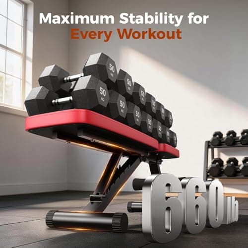 Miniatura de Banco de Pesas Ajustable Plegable NICEPEOPLE para Gimnasio en Casa 8