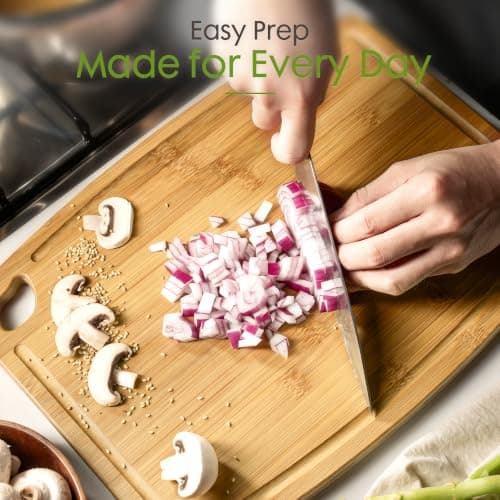 Miniatura de Tabla de Cortar Grande de Bambú Astercook para Cocina 4