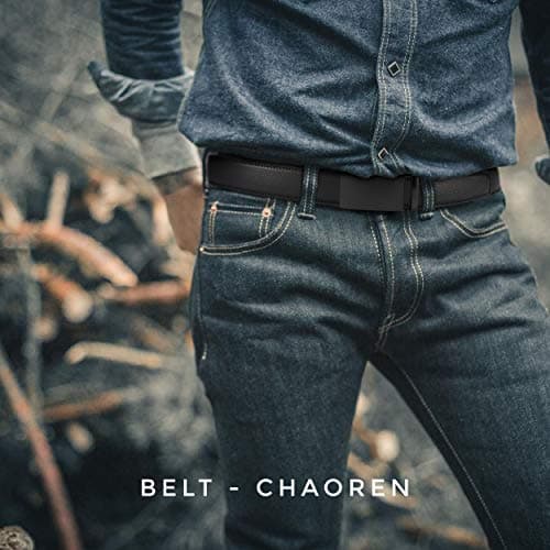 Miniatura de Cinturón de Piel CHAOREN para Hombre - Hebilla Automática (1 3/8") 8