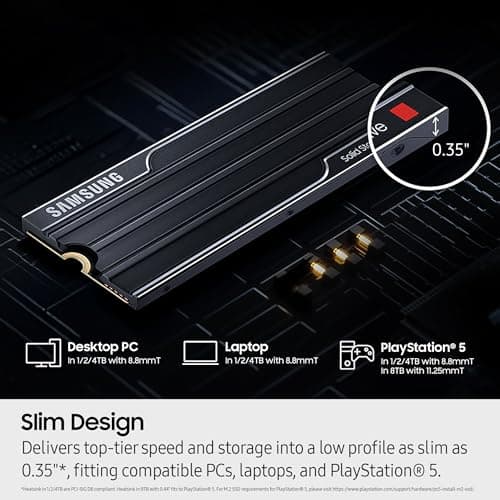 Miniatura de Samsung SSD 9100 PRO con Disipador 2TB, PCIe 5.0x4 M.2 2280, Hasta 14,700MB/s 7