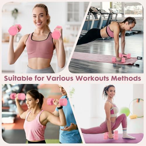 Set de Mancuernas Ajustables EQUIPRO 4 en 1 para Mujer