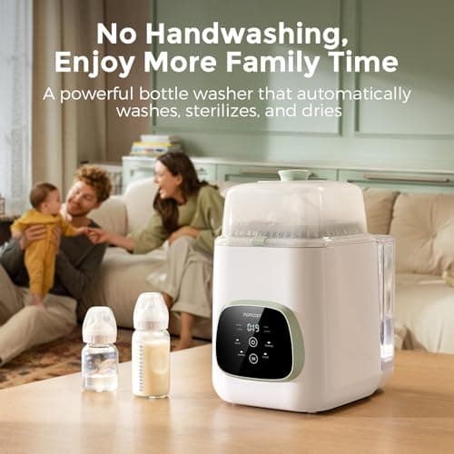 Momcozy KleanPal Pro Baby Bottle Washer, Sterilizer & Dryer - All-in-One Cleaning Machine for Bottles, Pump Parts & Baby Essentials - Time-Saving & Effortless Care thumbnail 2
