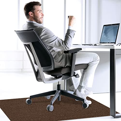 Sycoodeal Office Chair Mat for Hardwood Floor,Office Chair Mat for Tile Floor,Large Floor Protector Rug,Computer Gaming Mat,Easy to Clean,Anti-Slip,Coffee(48"x36") thumbnail 5