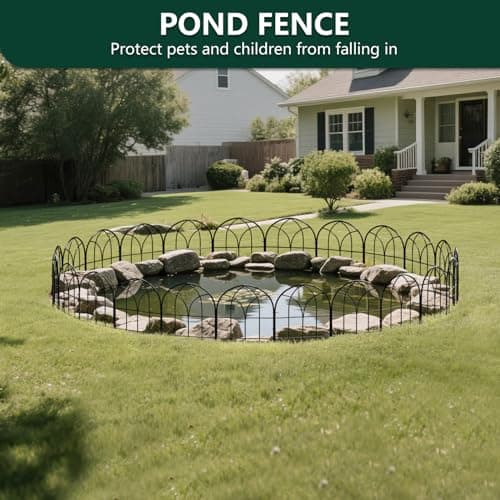 Set de 19 Paneles de Cerca Decorativa para Jardín, Anti-Animales