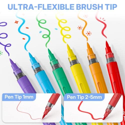 Marcadores Acrílicos WUO 60 Colores: Punta Pincel, Control Tinta y Sin Manchas