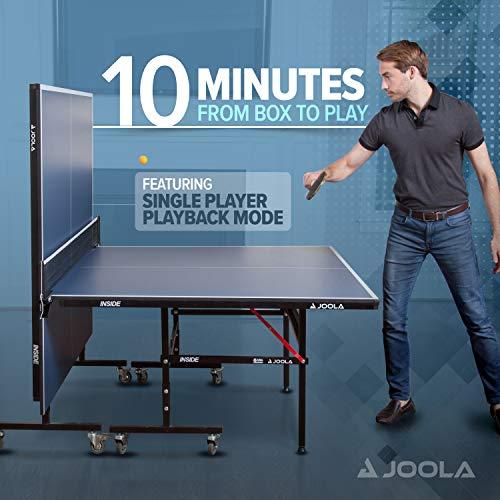 JOOLA Inside Professional MDF Indoor Ping Pong Table with Quick Clamp Table Tennis Net and Post Set - 10 Minute Easy Assembly - Tournament Quality - Foldable with Single Player Pla thumbnail 2