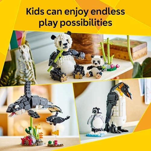 Miniatura de LEGO Creator 3 en 1 Familia de Pandas Animales Salvajes - Kit de Construcción 31165 3