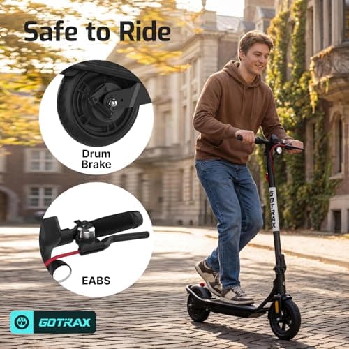 Gotrax Electric Scooter for Adults, Max 12 Mile Range & 15.5Mph by 250W Motor, 8.5" Front Air & Rear Solid Tires, Max Load 220lbs & Big Display with Cruise Control, Foldable EScoot thumbnail 4