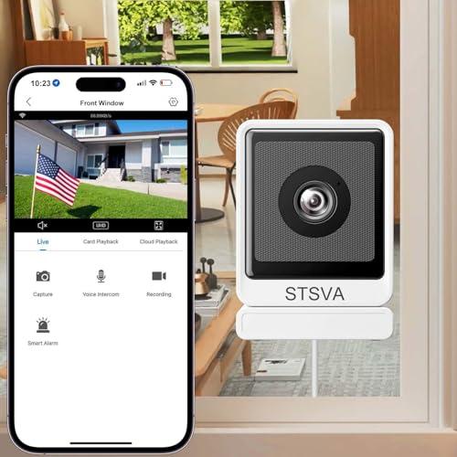 Cámara de Seguridad STSVA 3MP 2K para Ventana con Visión Nocturna a Color y WiFi Dual