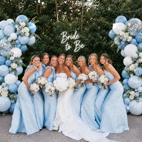 NUTTYBASH Dusty Blue Balloon Arch Kit Light Blue White Balloon Garland Kit thumbnail 6