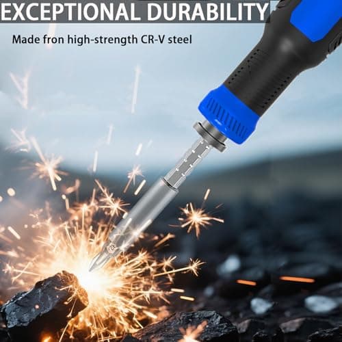 WOOPHEN Multi-bit Screwdriver 13-in-1 Screw Driver Adjustable Mini Screwdriver Set Multitool All in One with Torx Security, Phillips, Hex, Flat Head, Square and 1/4 Nut Driver (Blu thumbnail 6