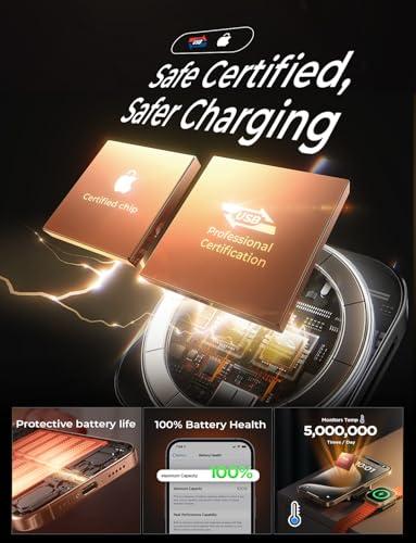 LISEN for MagSafe Charger Stand for iPhone Magnetic Apple Watch Airpods Charging, Airplane Gadgets Magsafe Kickstand for iPhone Wireless Charger Gifts for Women Men Travel Essentia