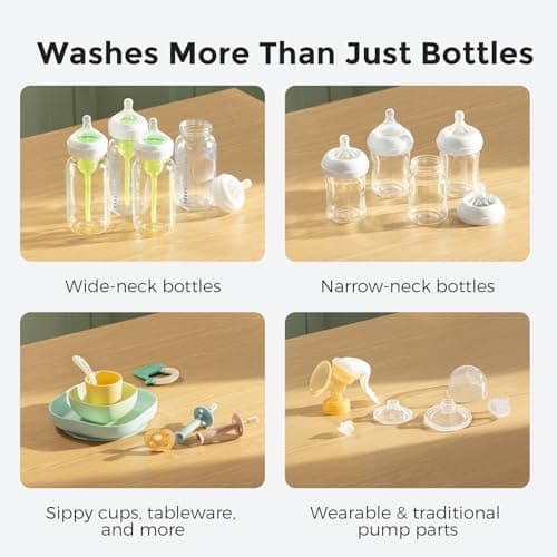 Momcozy KleanPal Pro Baby Bottle Washer, Sterilizer & Dryer - All-in-One Cleaning Machine for Bottles, Pump Parts & Baby Essentials - Time-Saving & Effortless Care thumbnail 7