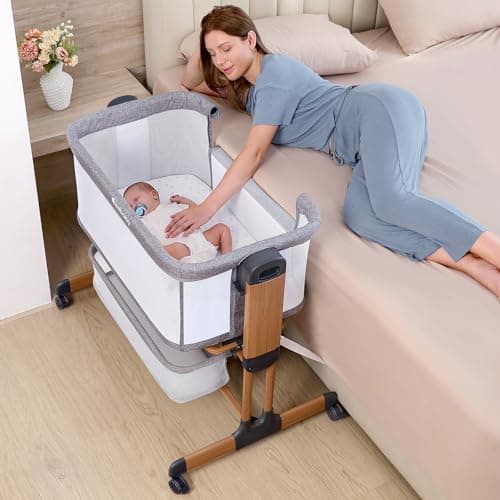 Miniatura de Ezebaby Moisés 3 en 1, Cuna de Noche y Mecedora Portátil para Bebé 2