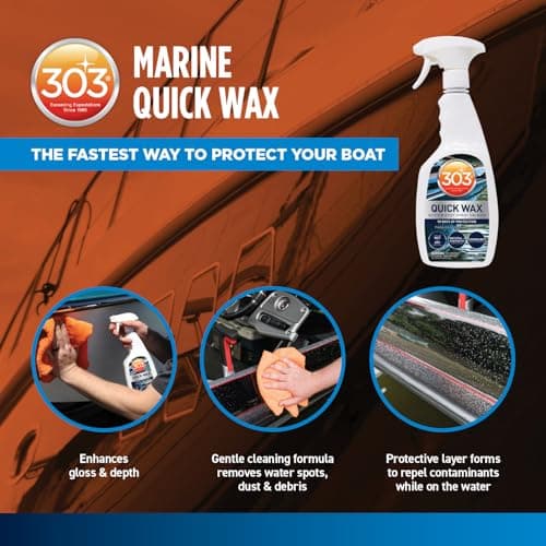 303 Marine Quick Wax for Fiberglass & Gelcoat, 32 oz thumbnail 8