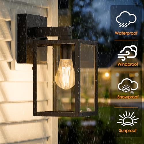 MATAMEYE Outdoor Wall Light, Waterproof Exterior Porch Lighting Fixture thumbnail 3