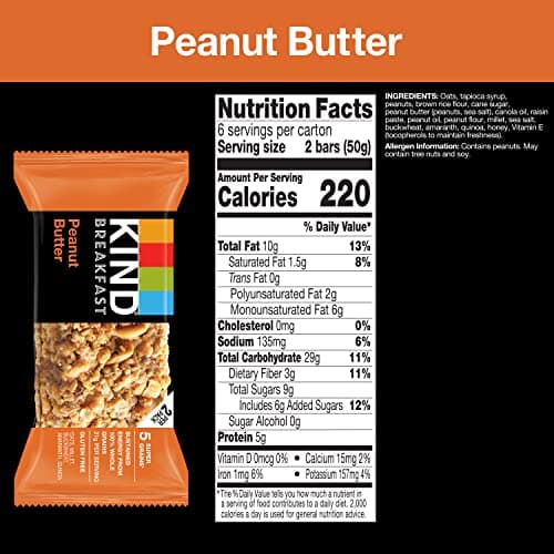 Miniatura de KIND Breakfast Bars, Variety Pack, Honey Oat, Almond Butter, and Peanut Butter, Healthy Snacks, Gluten Free, 3-8g Protein, 18 Count 2