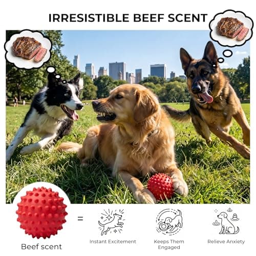 Miniatura de Pelota Chirriante Duradera Apasiri 3.5'' para Perros Mordedores Agresivos 3