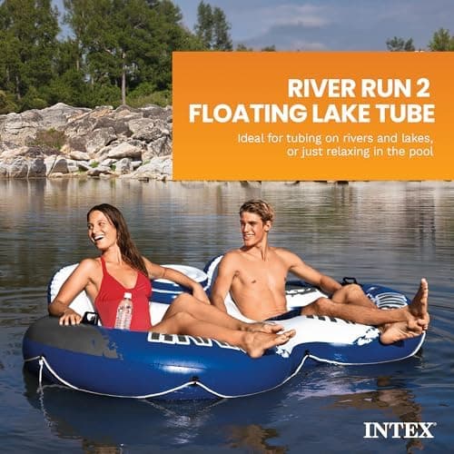 Miniatura de Intex 58837EP River Run 2, Sillón Flotante Inflable para 2 Personas con Respaldos, Portavasos y Hielera 3