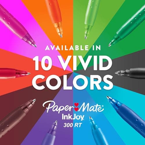 Paper Mate InkJoy 300RT Retractable Ballpoint Pens, Medium Point (1.0mm), Black, 24 Count thumbnail 5
