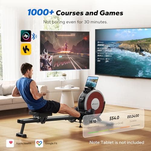 Merach Q1S Pro Electromagnetic Rowing Machine, Auto 16-Level Resistance thumbnail 4