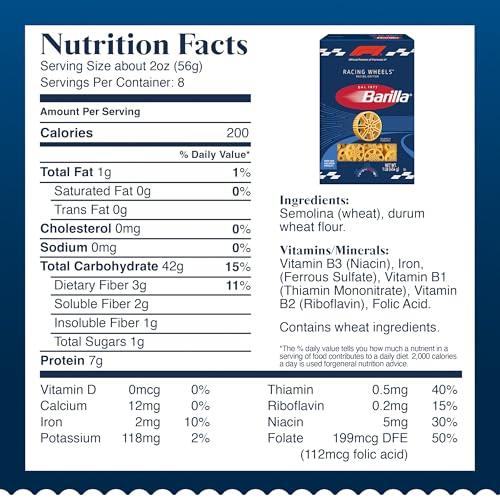 Pasta Barilla Rueditas Mini, 16 oz – No OGM, Trigo Durum y Kosher