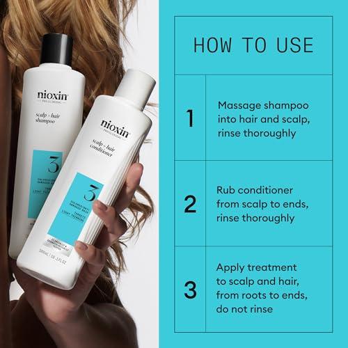 Nioxin Scalp + Hair Thickening System 3 | For Colored or Damaged Hair with Light Thinning | With Niacinamide and Biotin | Trial Size | 1 Month Supply thumbnail 6
