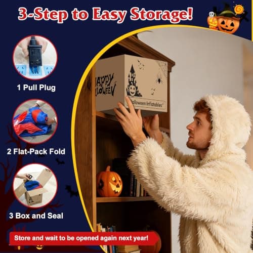 Miniatura de Arco Inflable de Tiburón para Halloween de 3 Metros con Luces LED 5