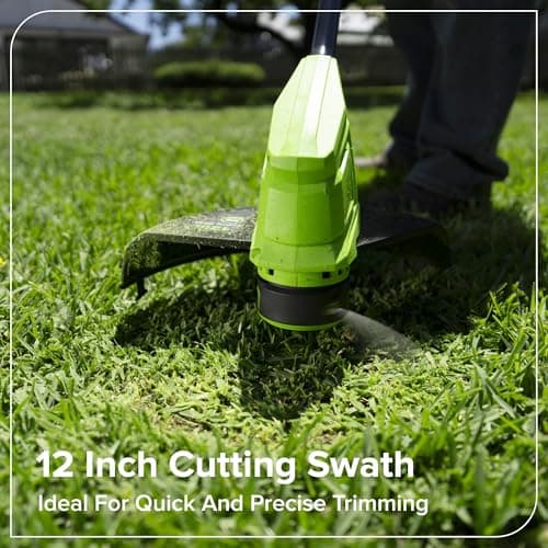 Greenworks 24V 12 in String Trimmer & 270 CFM Blower Combo, 2.0 Ah Battery thumbnail 12