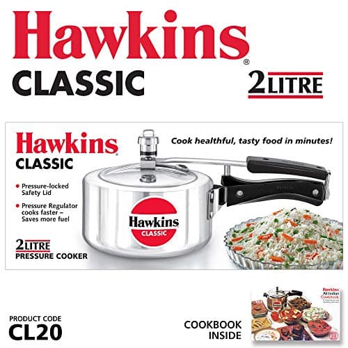 Hawkins 2 Litre Classic Pressure Cooker, Best Inner Lid Cooker, Small Cooker, Silver (CL20) thumbnail 2