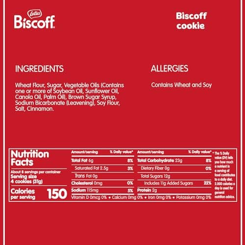 Lotus Biscoff Cookies- Caramelized Biscuit Cookies - 13.23 Ounce – non GMO Project Verified + Vegan thumbnail 2