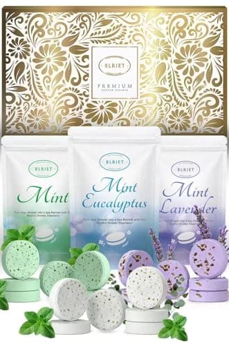 Blriet Shower Steamers Aromatherapy 18 Pack Gifts for Women Mom Wife | Teen Girls Christmas White Elephant Gift Stocking Stuffers Spa Natural Essential Oils Stress Relief Eucalyptus Mint Lavender