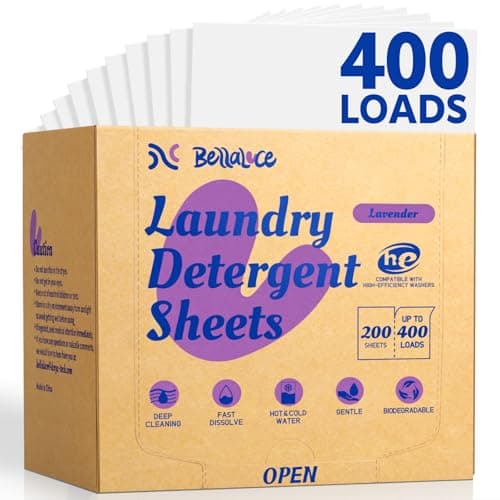 BellaLuce Laundry Detergent Sheets - Lavender Scent, 400 Loads