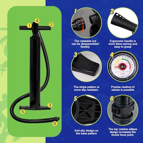 FunWater SUP Inflatable Stand Up Paddle Board Ultra-Light Inflatable Paddleboard with Accessories, Fin, Adjustable Paddle, Pump, Backpack, Leash